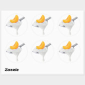 小さじ1杯の桃またはアプリコットヨーグルト ラウンドシール (シート)