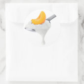 小さじ1杯の桃またはアプリコットヨーグルト ラウンドシール (バッグ)