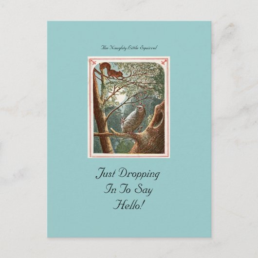 小さないけなリスのはがき ポストカード (正面)