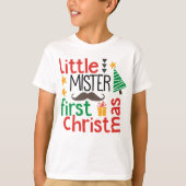 小さなおじさんの最初のクリスマス Tシャツ (正面)