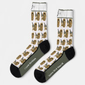 小さなおもしろいかやぶき鳥の靴下 ソックス (左)