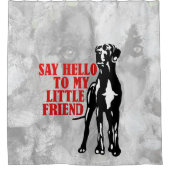 小さなおもしろい大きなダネシャワーカーテン シャワーカーテン (正面)