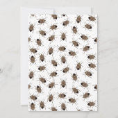 小さなおもしろい悪臭の茶色の悪臭バグ誕生日 招待状 (裏面)