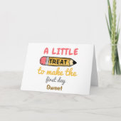 小さなおもしろい新学期 カード (正面)