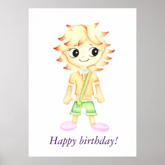 小さなおもしろい生姜 ポスター (正面)