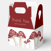 小さなおもしろい男レッドウッドランドマッシュルームベイビーシャワー フェイバーボックス (オープン)