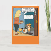 小さなおもしろい馬のトリックまたはハロウィーンを扱う カード (正面)