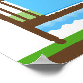 小さなおサルのベビーシャワーバナー ポスター (角)