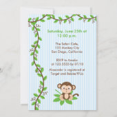 小さなおサルのベビーシャワー 招待状 (裏面)