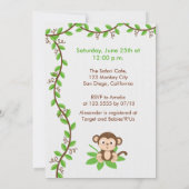 小さなおサルのベビーシャワー 招待状 (裏面)