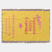 小さなお気に入りのカップケーキ スローブランケット (正面)