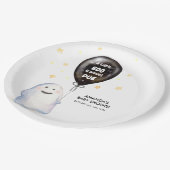 小さなお洒落ブー気球の赤ちゃんシャワー ペーパープレート (アングル)