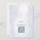 小さなお洒落ラブバグ虹の赤ちゃんシャワー 招待状 (裏面)