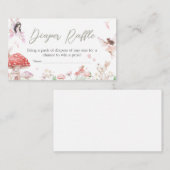 小さなお洒落妖精の赤ちゃんシャワーおむつラッフル エンクロージャーカード (正面/裏面)