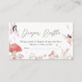 小さなお洒落妖精の赤ちゃんシャワーおむつラッフル エンクロージャーカード (正面)