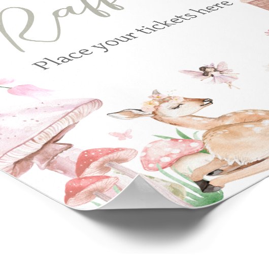 小さなお洒落妖精の赤ちゃんシャワーおむつラッフル ポスター (角)