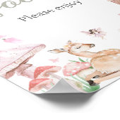 小さなお洒落妖精の赤ちゃんシャワー食品 ポスター (角)