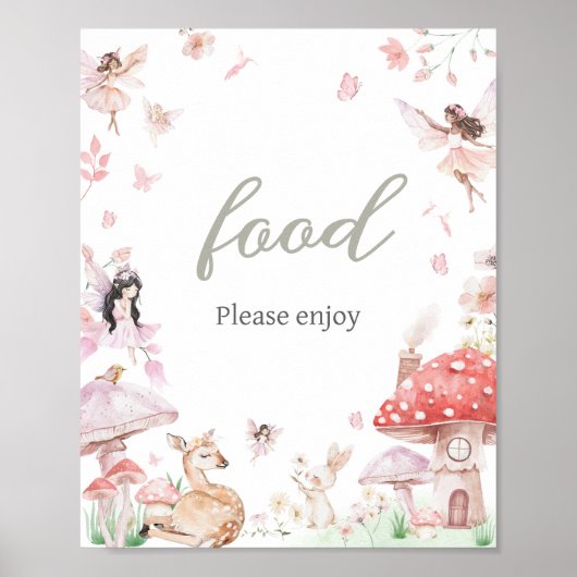 小さなお洒落妖精の赤ちゃんシャワー食品 ポスター (正面)