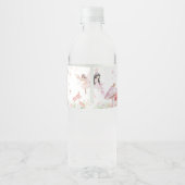 小さなお洒落妖精の赤ちゃんシャワー ペットボトルラベル (裏面)