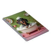 小さなお風呂に入るダックスシュントお洒落ン ノートブック (右側)