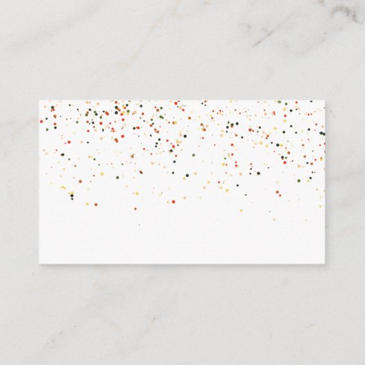 小さなかぼちゃおむつラッフルのエンクロージャカード エンクロージャーカード (裏面)