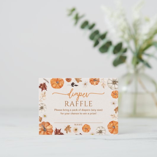 小さなかぼちゃおむつラッフルのエンクロージャカード エンクロージャーカード (スタンド正面)