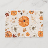 小さなかぼちゃおむつラッフルのエンクロージャカード エンクロージャーカード (裏面)