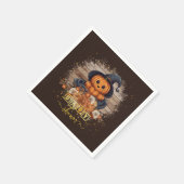 小さなかぼちゃかわいいかわいいグリッター赤ちゃんシャワー スタンダードカクテルナプキン (角)