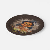 小さなかぼちゃかわいいかわいいグリッター赤ちゃんシャワー ペーパープレート (アングル)