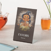 小さなかぼちゃかわいいかわいいグリッター赤ちゃんシャワー 台座サイン (インサイチュ)