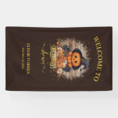 小さなかぼちゃかわいいかわいいグリッター赤ちゃんシャワー 横断幕 (横)