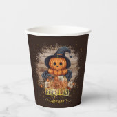 小さなかぼちゃかわいいかわいいグリッター赤ちゃんシャワー 紙コップ (正面)