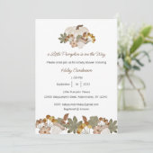 小さなかぼちゃがやってくる お知らせカード 赤ちゃん 招待状 (スタンド正面)