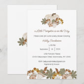 小さなかぼちゃがやってくる お知らせカード 赤ちゃん 招待状 (正面/裏面)