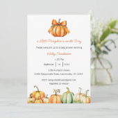 小さなかぼちゃがやってくる お知らせカード 赤ちゃん 招待状 (スタンド正面)