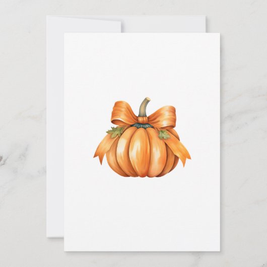 小さなかぼちゃがやってくる お知らせカード 赤ちゃん 招待状 (裏面)