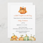 小さなかぼちゃがやってくる お知らせカード 赤ちゃん 招待状 (正面/裏面)