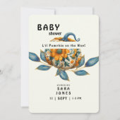 小さなかぼちゃがやってくる カラフルなベビーシャワーパーティー 招待状 (正面)