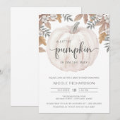 小さなかぼちゃがやってくる！ベイビーシャワーの招待状 招待状 (正面/裏面)