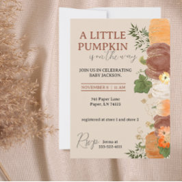 小さなかぼちゃがやってくる！ベイビーシャワーの招待状 招待状