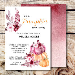 小さなかぼちゃがやってくる ベイビーシャワーパーティー 招待状