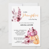 小さなかぼちゃがやってくる ベイビーシャワーパーティー 招待状 (正面)