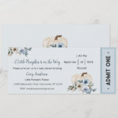 小さなかぼちゃがやってくる 招待状 赤ちゃん (正面/裏面)