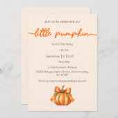 小さなかぼちゃがやってくる 招待状、赤ちゃん 招待状 (正面/裏面)