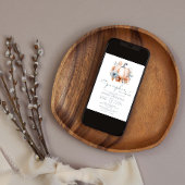 小さなかぼちゃがやってくる！男の子のベイビーシャワー 招待状