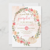 小さなかぼちゃがやってくる 秋のベイビーシャワー 招待状 (正面)