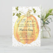 小さなかぼちゃがやってくる、秋のベイビーシャワー 招待状 (スタンド正面)