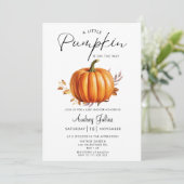 小さなかぼちゃがやってくる 秋のベイビーシャワー 招待状 (スタンド正面)