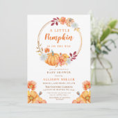 小さなかぼちゃがやってくる 秋のベイビーシャワー 招待状 (スタンド正面)