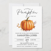 小さなかぼちゃがやってくる 秋のベイビーシャワー 招待状 (正面)